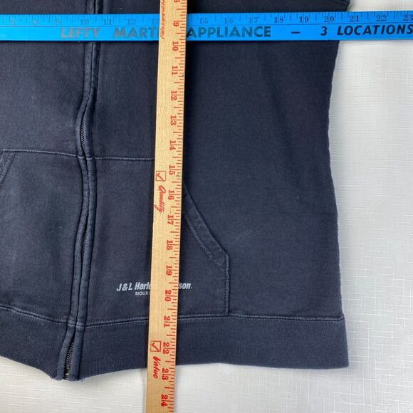 Harley-Davidson GOLD WINGS Blue Full Zip Sweatshirt! J&L SIOUX FALLS SD Sz M - Picture 16 of 16